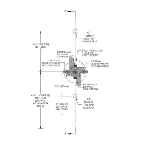 Speakman CPV-TP-PXE SentinelPro Thermostatic/Pressure Balanced Shower Valve CPV-TP-PXE